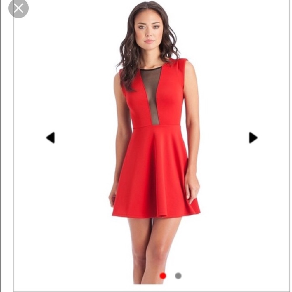 Guess red mesh scuba dress